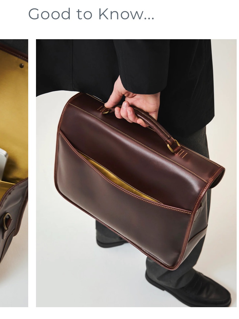 Tusting Of England Leather Briefcase — image 4 of 8